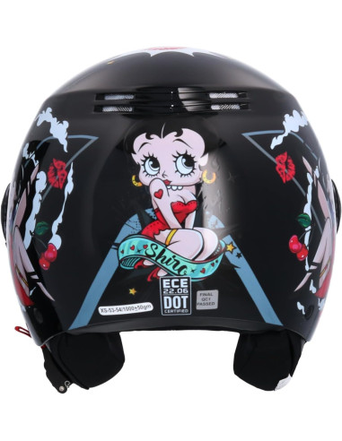 Casco SHIRO LaBeti Negro Betty Boop Jet | Tecnoescape