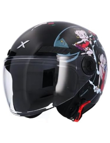 Casco SHIRO LaBeti Negro Betty Boop Jet | Tecnoescape