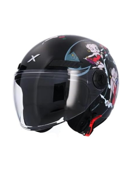 Casco SHIRO LaBeti Negro Betty Boop Jet | Tecnoescape