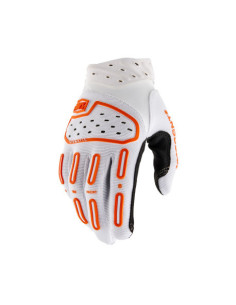 Guantes 100% Airmatic 2 Blanco / Naranja | Tecnoescape Bike