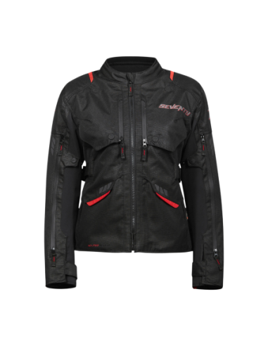Chaqueta Seventy Degrees SD-JT69 TANAMI MUJER EGRO/ROJO | Tecnoescape Bike