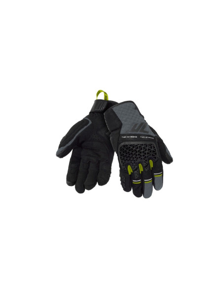 Guantes de moto Seventy Degrees SD-N60 Two Stroke Man Negro/Gris/Amarillo Brillante | Tecnoescape Bike