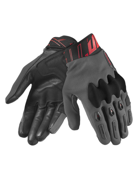 Guantes de moto Seventy Degrees SD-N66 Fullgas Hombre Gris Oscuro/Rojo | Tecnoescape Bike