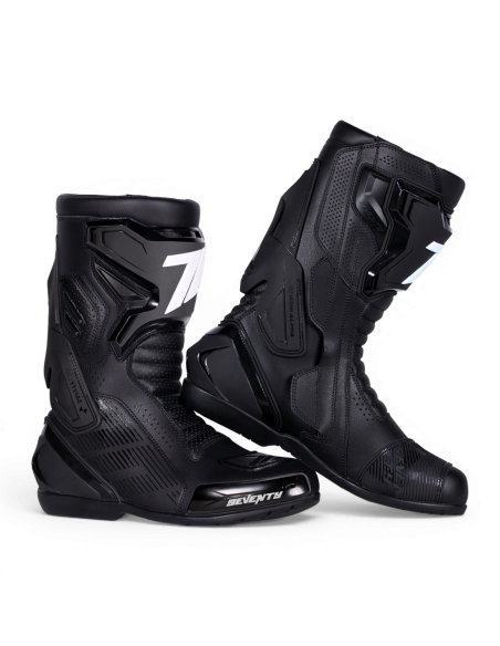 Botas de moto Seventy Degrees SD-Br26 Alpha Unisex Negro/Blanco