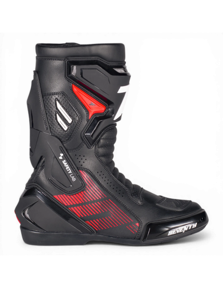 Botas de moto Seventy Degrees SD-Br26 Alpha Unisex Negro/Blanco/Rojo