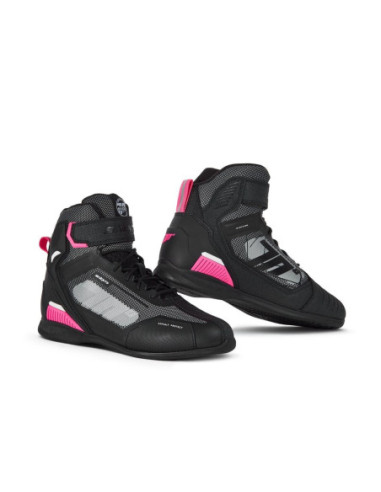 Botas de moto Seventy Degrees SD-Br2 Veloce Negro/Rosa/Blanco