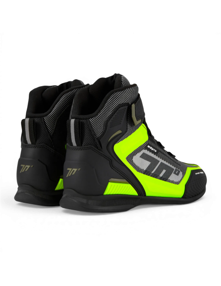 Botas de moto Seventy Degrees SD-Br3 Veloce Pro Negro/Amarillo Fluor 36