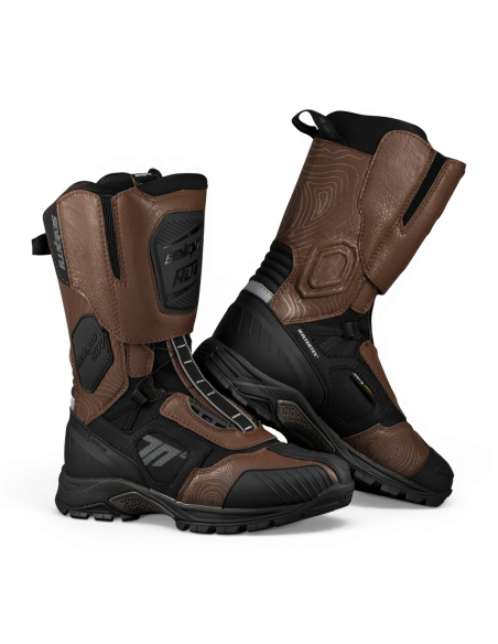 Botas de moto Seventy Degrees SD-Ba6 Stelvio Alta Negra/Marron